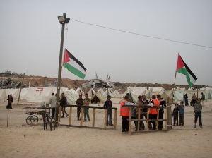 Samoud (Steadfastness) camp, where there are 110 tents for 830 families