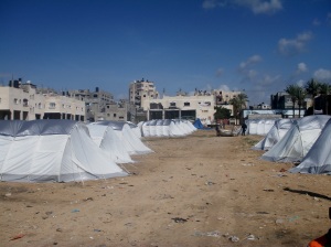 Kamal Adwan camp - 'These are new tents - the first tents you wouldn't even put animals in'